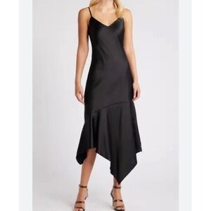 Steve Madden Lucielle‎ Handkerchief Hem Satin Slipdress size Medium NWT